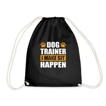 Dresseur de chiens I Make Sit Happen Dog Paw Up educationing - Sac de sport léger - noir - Devant