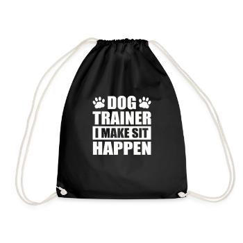 Dresseur de chiens I Make Sit Happen Dog Paw Up educationing - Sac de sport léger - noir - Devant
