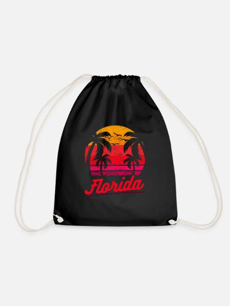 Florida Vacation Surf Beach Tropical Summer - Turnbeutel - Schwarz