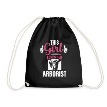 This Girl Loves Her Arborist Lumberjack Woodworke - Turnbeutel - Schwarz - Vorne