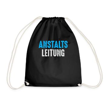 Anstaltsleitung Arbeitskollege und Chef Klapsmühle - Turnbeutel - Schwarz - Vorne