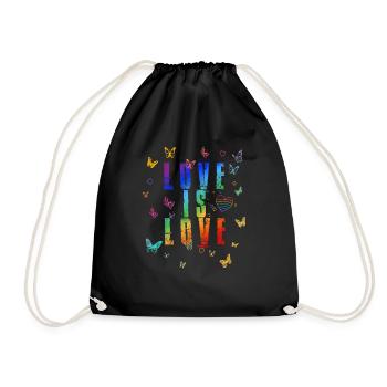 Lovi is Love LGBTQ - Drawstring Bag - black - Front