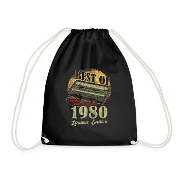 Best Of 1980 Bande de cassette rétro - Sac de sport léger - noir - Devant