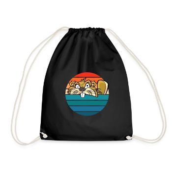 Rongeur castor pour les amoureux des animaux - Sac de sport léger - noir - Devant