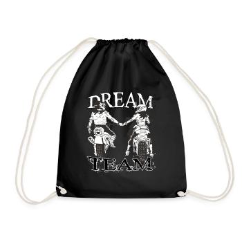 Nous sommes une équipe de rêve. Partenaire Tshirt Motorcycle - Sac de sport léger - noir - Devant