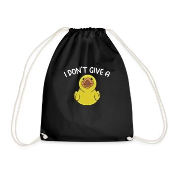 Cool I Don't Give A Duck Funny - Drawstring Bag - black - Front