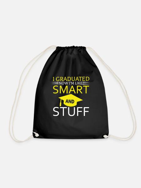 Graduated Smart Stuff Graduation Graduate - Drawstring Bag - black