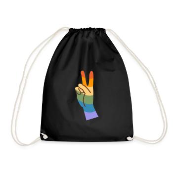 LGBTQ Gay Pride Month Rainbow Love is Love - Turnbeutel - Schwarz - Vorne