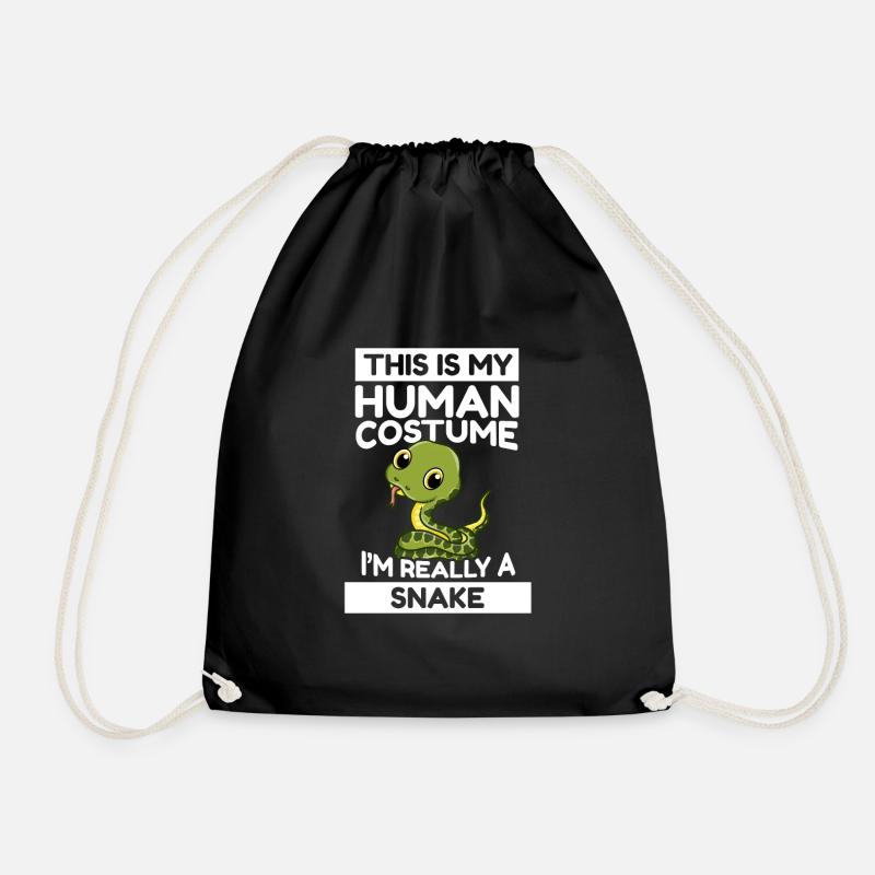 This Is My Human Costume I'm Really A Snake - Turnbeutel - Schwarz