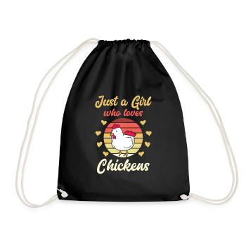 Chicken Chicken Girls - Drawstring Bag - black - Front