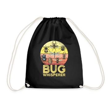 Bug Whisperer Kids Bug Hunter Gift - Drawstring Bag - black - Front