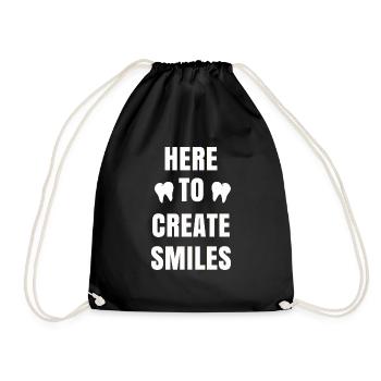 Dentist Toothpaste Toothbrush Kiefer Doc Dentist - Drawstring Bag - black - Front