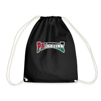 Palästina Geschenk Free Palestine Gaza Streifen - Turnbeutel - Schwarz - Vorne