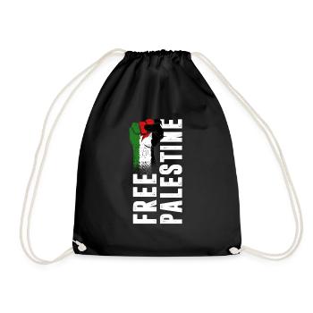Palestine Tshirt Hommes Enfants Femmes Palestine - Sac de sport léger - noir - Devant