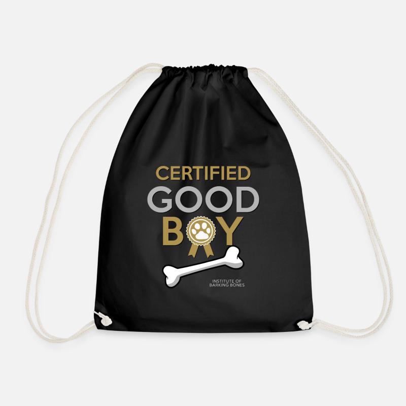 Hund - Certified Good Boy - Turnbeutel - Schwarz