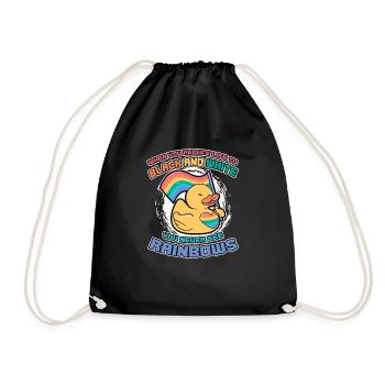 You Never See Rainbows Gay Pride LGBTGIA - Drawstring Bag - black - Front