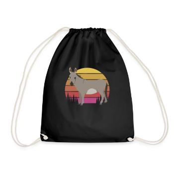 Lustiges Esel Liebhaber Geschenk - Turnbeutel - Schwarz - Vorne