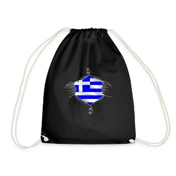 Le drapeau de la Grèce est fier - Sac de sport léger - noir - Devant