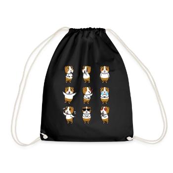 Guinea pigs Domestic guinea pigs - Drawstring Bag - black - Front