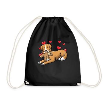 Nova Scotia Duck Tolling Retriever Hund - Turnbeutel - Schwarz - Vorne