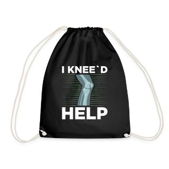 I Knee'd Help Surgery Knee Replacement Recovery - Drawstring Bag - black - Front