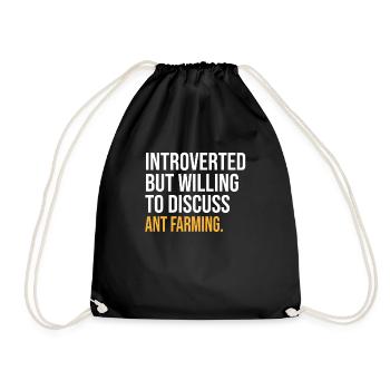 J’AI MIS EN PAUSE MON ÉLEVAGE DE FOURMIS POUR ÊTRE ICI - Sac de sport léger - noir - Devant