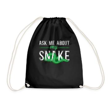 Snake Serpent Vintage Me poser des questions sur - Sac de sport léger - noir - Devant
