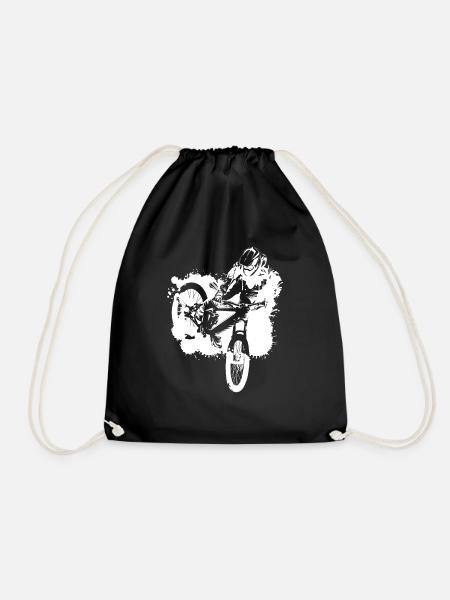 MTB Mountainbike Geschenk MTB BMX Zubehör - Turnbeutel - Schwarz