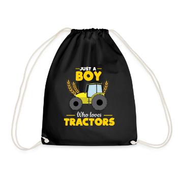 Farm Farmer Rancher Drive Juste un garçon aime le tracteur - Sac de sport léger - noir - Devant