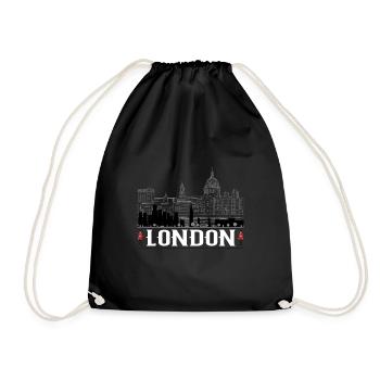 London - Turnbeutel - Schwarz - Vorne