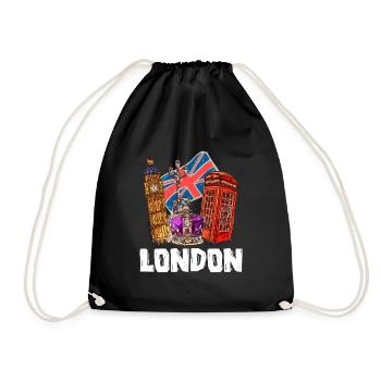 London - Turnbeutel - Schwarz - Vorne