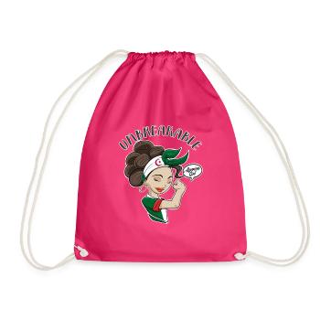Algerian Girl Unbreakable I Algerian Heritage I - Turnbeutel - Fuchsia - Vorne