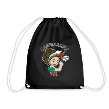 Bulgarian Girl Unbreakable Bulgarian Heritage - Drawstring Bag - black - Front
