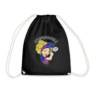 Fille islandaise incassable I Héritage islandais - Sac de sport léger - noir - Devant