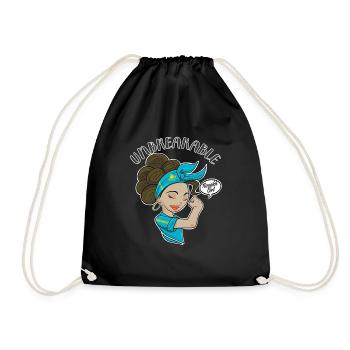 Kazakh Girl Unbreakable I Kazakh Heritage I - Drawstring Bag - black - Front