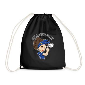 Fille kosovare incassable I Patrimoine kosovar I - Sac de sport léger - noir - Devant