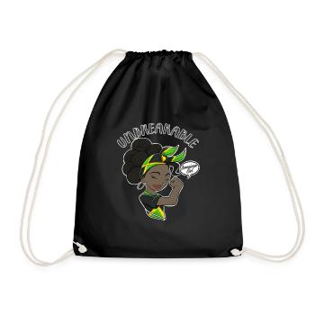 Jamaican Girl Unbreakable I Jamaican Heritage I - Drawstring Bag - black - Front