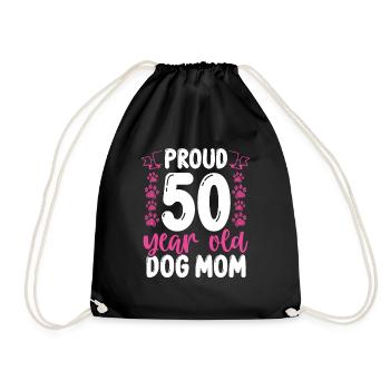 Fier chien de 50 ans Maman Amoureux des chiens 50e anniversaire - Sac de sport léger - noir - Devant