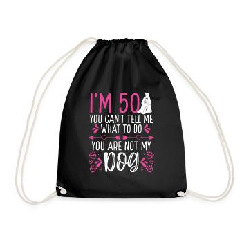 50th Birthday Dog Mom Funny Dog Dad 50 Year Old - Turnbeutel - Schwarz - Vorne