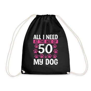 Chien de 50 ans Maman Chien Papa 50e anniversaire - Sac de sport léger - noir - Devant