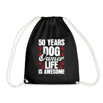 Chien de 50 ans Chien Maman Chien Papa 50e anniversaire - Sac de sport léger - noir - Devant