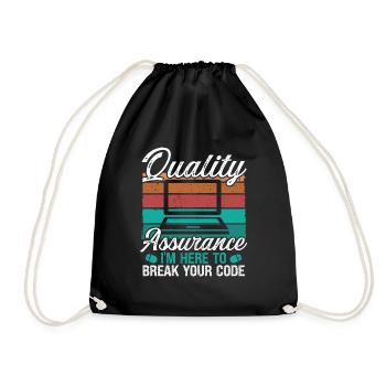 Quality Assurance Code Testing QA Engineering - Drawstring Bag - black - Front