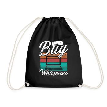 Quality Assurance Bug QA Engineering Code Tester - Drawstring Bag - black - Front
