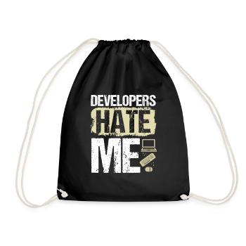 Quality Assurance Code Tester QA Engineering - Drawstring Bag - black - Front