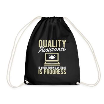 Quality Assurance Code Testing QA Engineering Test - Drawstring Bag - black - Front