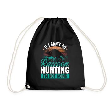 Raccoon Hunting Vintage Raccoon Hunter Accessoire - Turnbeutel - Schwarz - Vorne