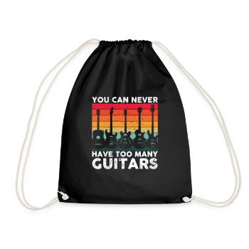 You Can Never Have Too Many Guitars Guitar - Drawstring Bag - black - Front