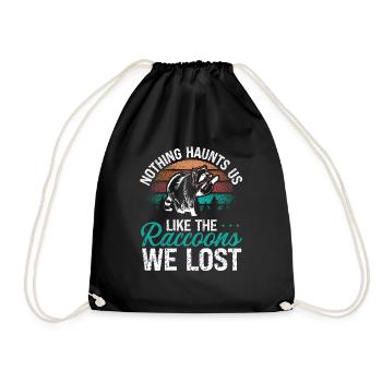 Raccoon Hunting Funny Raccoon Hunter Enthusiast - Turnbeutel - Schwarz - Vorne