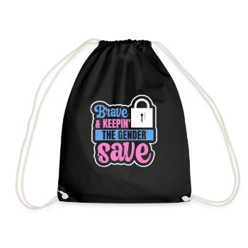 Gender Reveal Design für eine Gender-Hüterin - Turnbeutel - Schwarz - Vorne