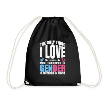 Gender Reveal Zitat für eine Hüterin der - Turnbeutel - Schwarz - Vorne